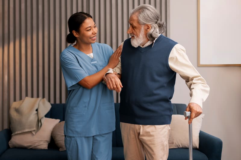 nbdat nurse-taking-care-senior-man-at-home